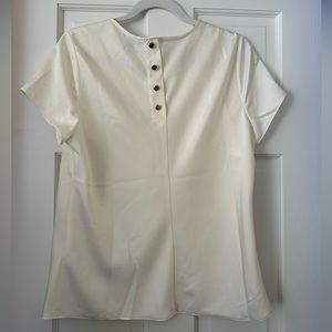 J. Crew Cream Crepe Top